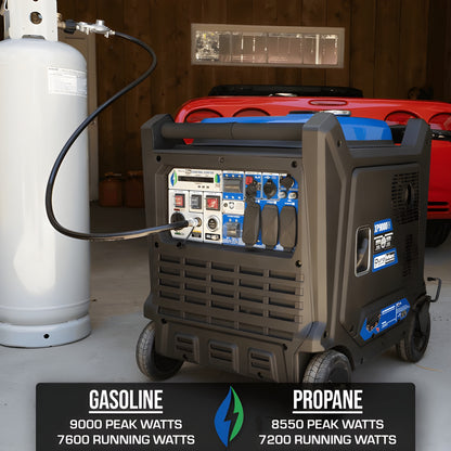 DuroMax 9,000 Watt Portable Dual Fuel Inverter Generator w/ CO Alert - XP9000iH