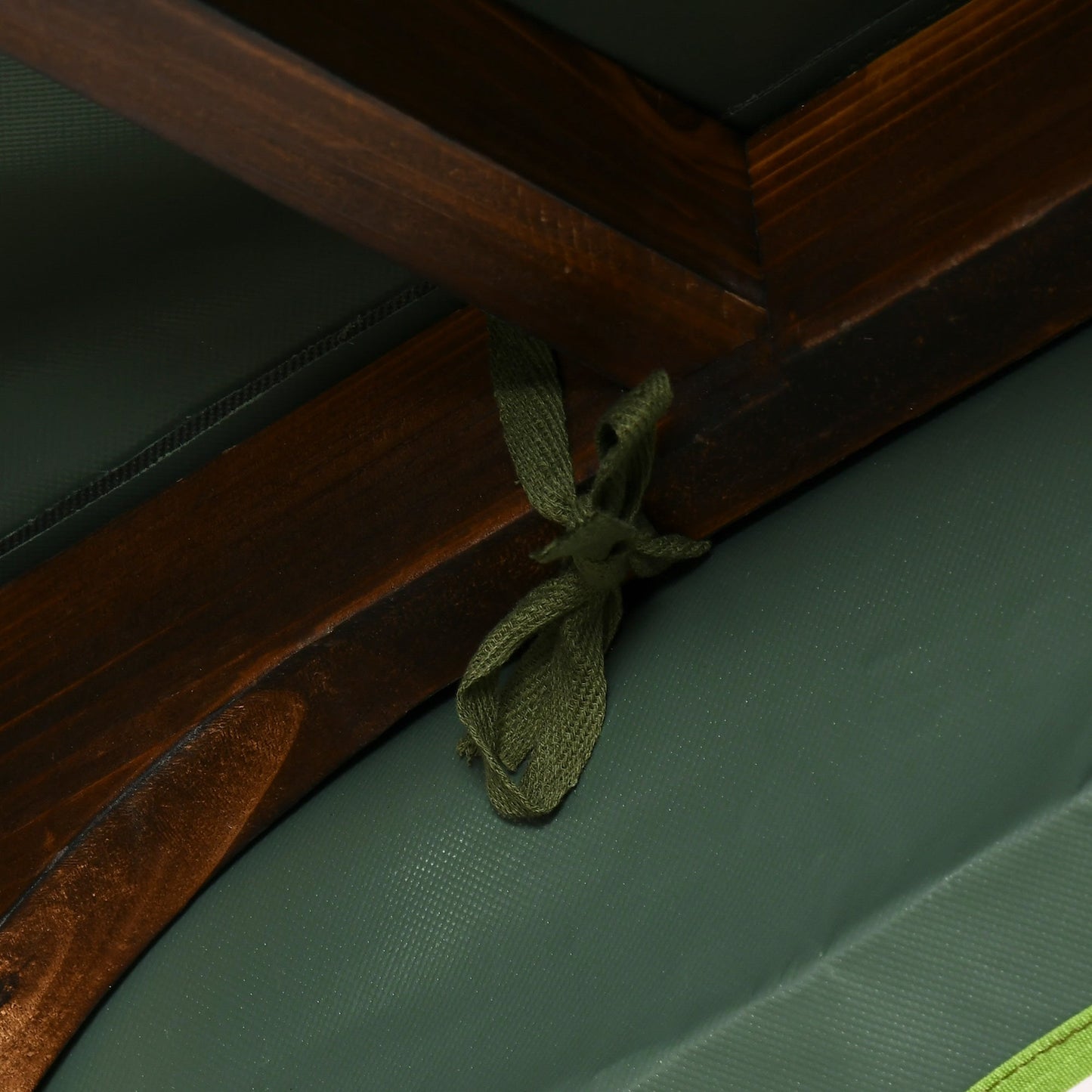 Outsunny 2-Person Outdoor Hanging Swing Chair with Adjustable Canopy and Side Trays - 84A-216