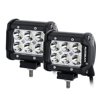 Auxbeam 7" LED Halo Headlights + 4" Inch LED Fog Lights with DRL + 5D-PRO 52" Straight LED Light Bar + Windshield Mounting Brackets + 18W Spot Beam Pod Lights Set for for Jeep Wrangler JK - GP00007760