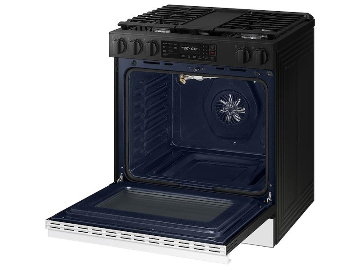 SAMSUNG Bespoke 6.0 cu. ft. Smart Slide-In Gas Range with Air Fry & Precision Knobs in White Glass - NSG6DB830012-KT