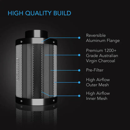 AC Infinity 8" Air Filtration Kit Pro | Smart Controller, Inline Fan, Carbon Filter, Ducting AC-FKT8