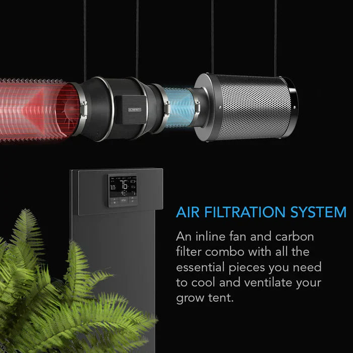 AC Infinity 8" Air Filtration Kit Pro | Smart Controller, Inline Fan, Carbon Filter, Ducting AC-FKT8