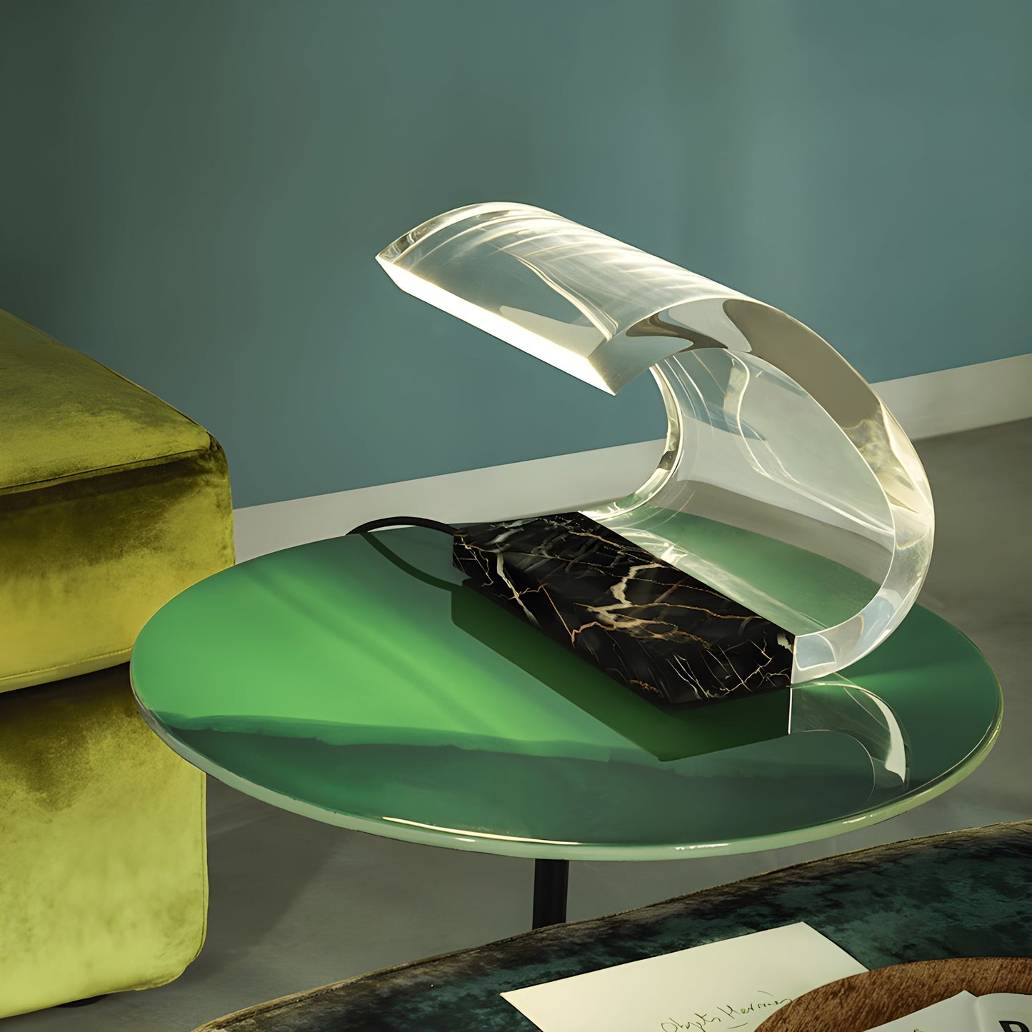 Oluce Acrilica Marble Table Lamp - OL-ACRILICA-281-MB