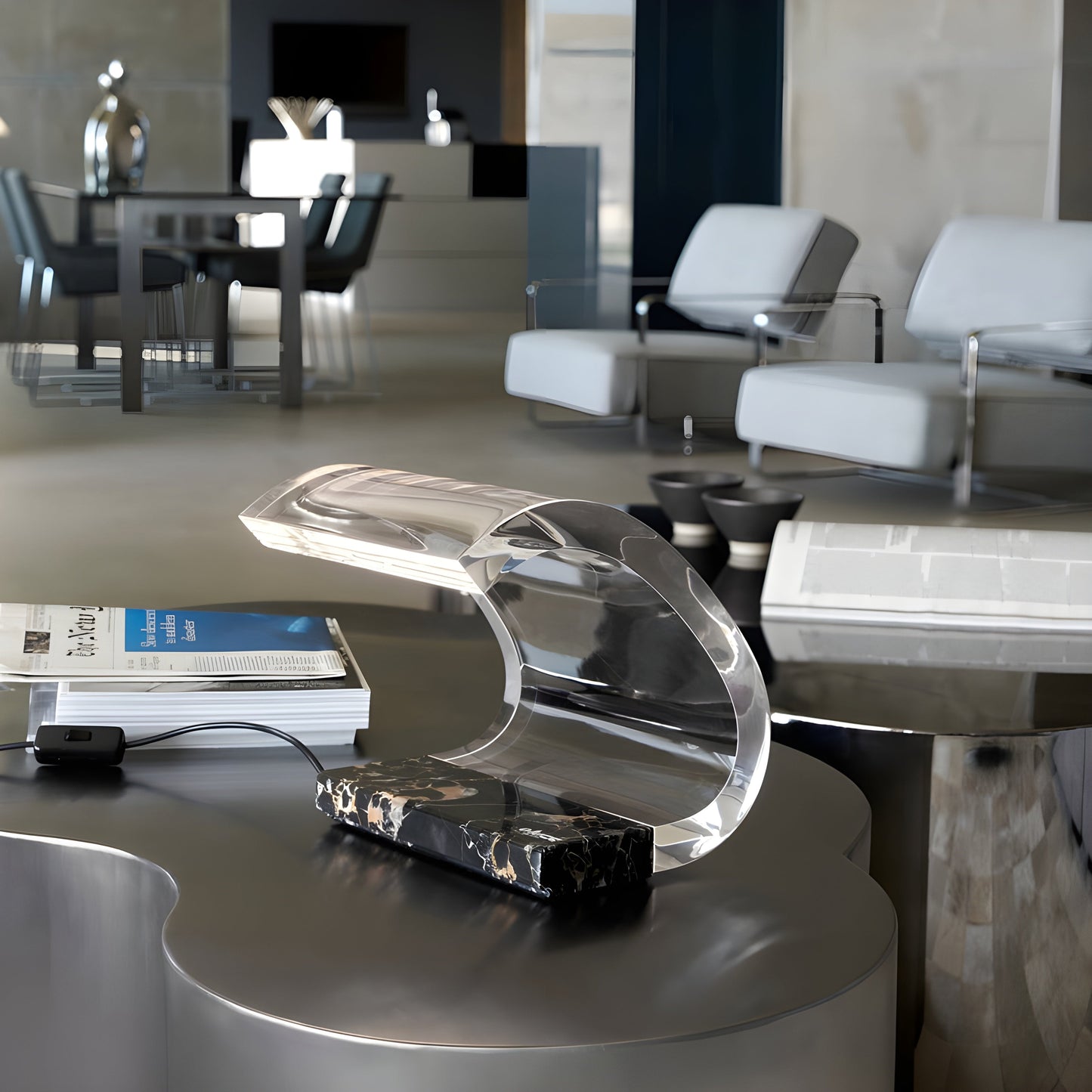 Oluce Acrilica Marble Table Lamp - OL-ACRILICA-281-MB