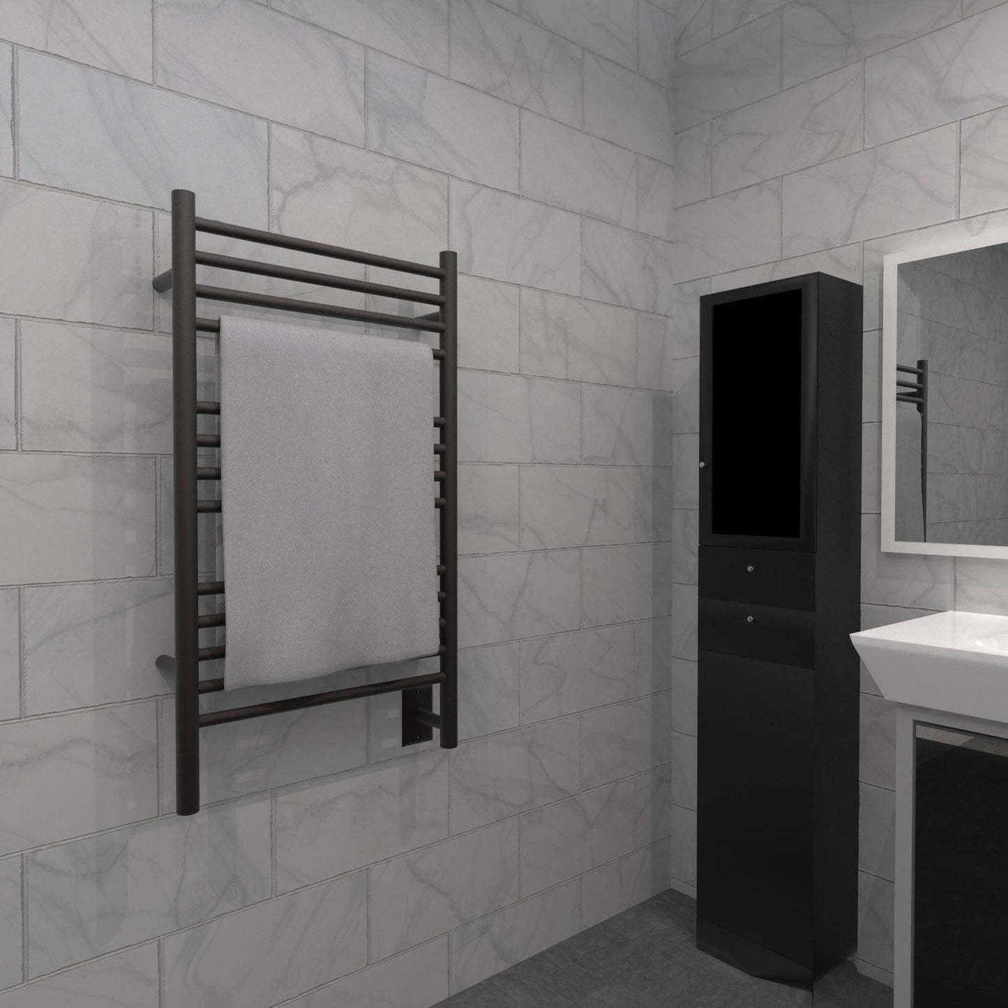 Amba Jeeves C Straight Hardwired Towel Warmer 20.5"w x 36"h