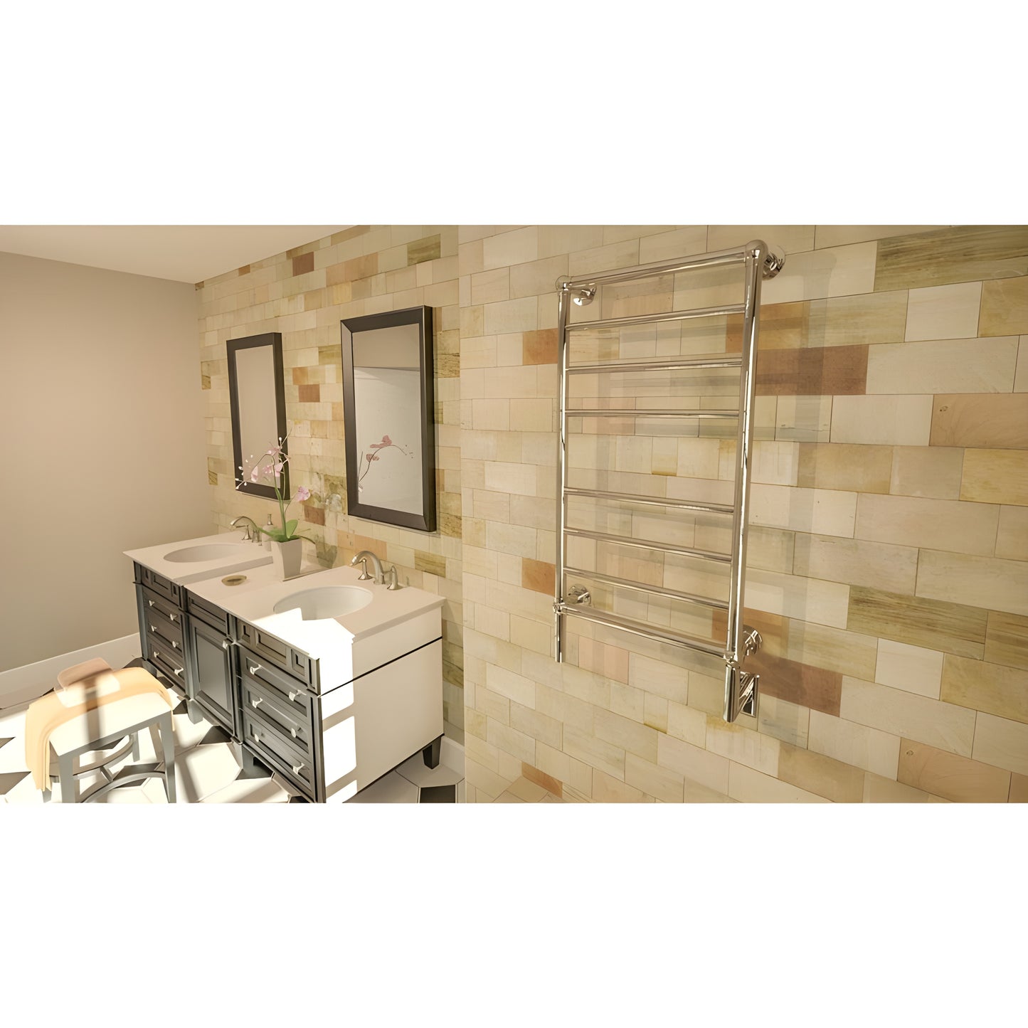 Amba Traditional Hardwired Towel Warmer - 21" w x 43.25" h - T-2040