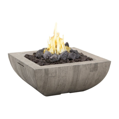American Fyre Designs Reclaimed Wood Bordeaux Square Fire Bowl - 610-xx-11-M2xC