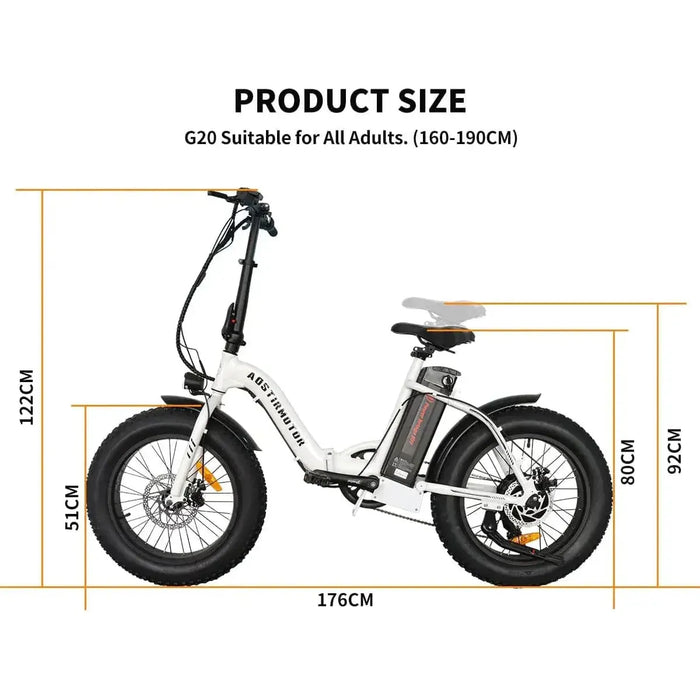 Aostirmotor G20 500W 36V Low Step Fat Tire Electric Bike