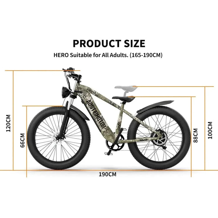 Aostirmotor Hero 1000W 52V Off-Road Electric Bike