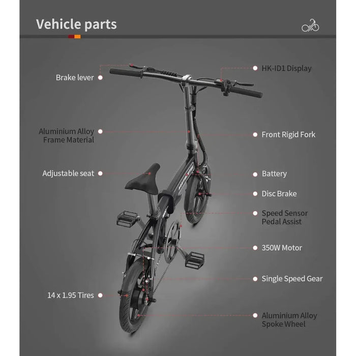 Aostirmotor M20 350W 36V Lightweight Folding Electric Bike