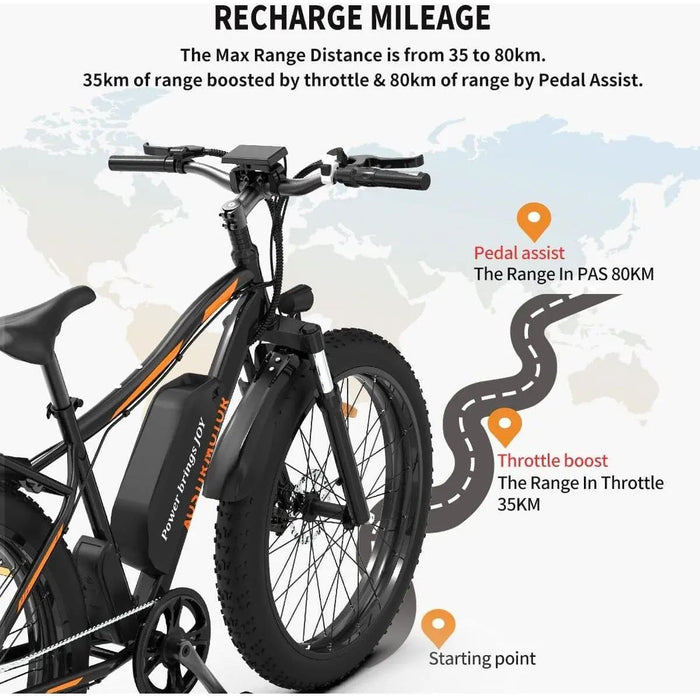 Aostirmotor S07 750W 48V Fat Tire Electric Mountain Bike