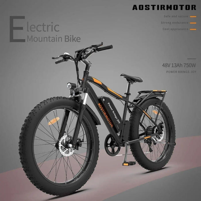 Aostirmotor S07 750W 48V Fat Tire Electric Mountain Bike