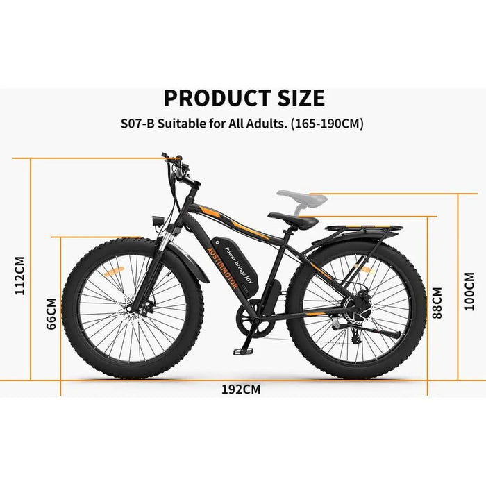 Aostirmotor S07 750W 48V Fat Tire Electric Mountain Bike