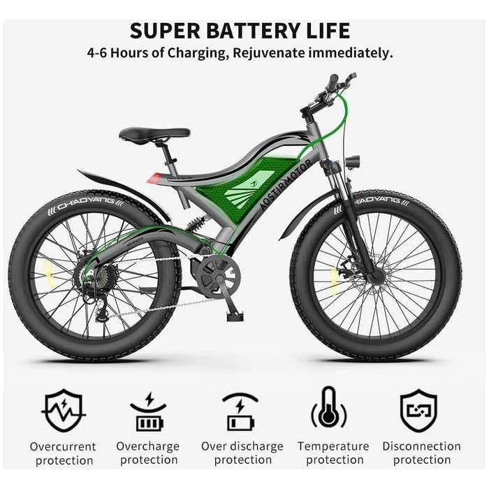 Aostirmotor S18 750W 48V Fat Tire Electric Mountain Bike