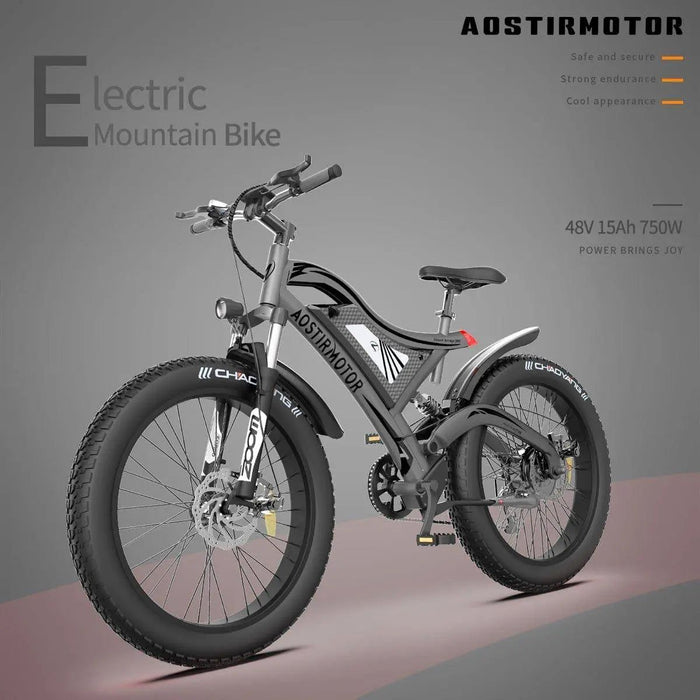 Aostirmotor S18 750W 48V Fat Tire Electric Mountain Bike