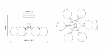 Nuura Apiales 6 Ceiling Light - 3059007