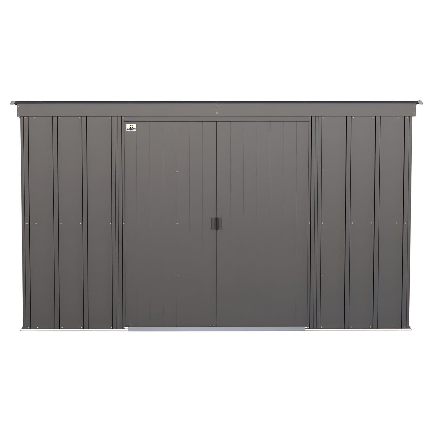 Arrow | Classic Steel Storage Shed, 10x4 ft., Charcoal CLP104CC