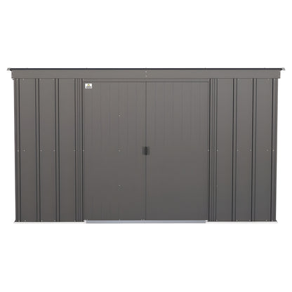 Arrow | Classic Steel Storage Shed, 10x4 ft., Charcoal CLP104CC