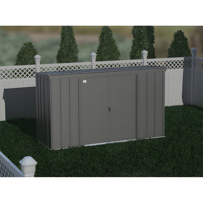 Arrow | Classic Steel Storage Shed, 10x4 ft., Charcoal CLP104CC