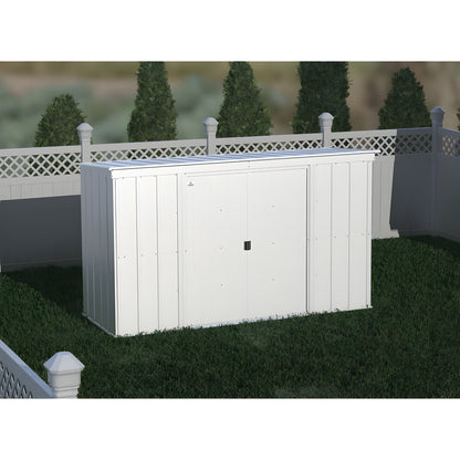 Arrow | Classic Steel Storage Shed, 10x4 ft., Flute Grey CLP104FG
