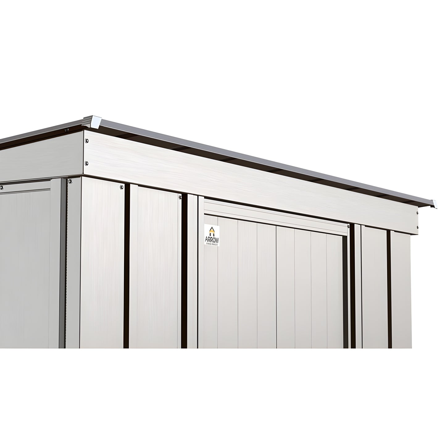Arrow | Classic Steel Storage Shed, 10x4 ft., Flute Grey CLP104FG