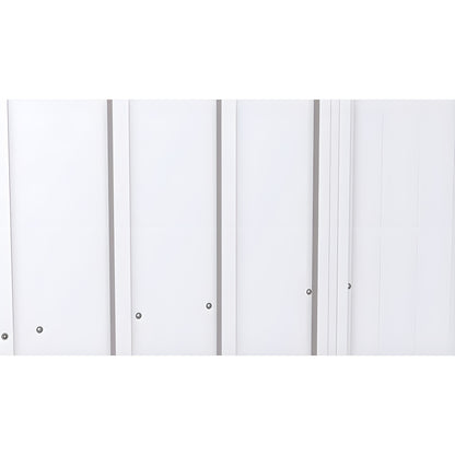 Arrow | Classic Steel Storage Shed, 10x4 ft., Flute Grey CLP104FG