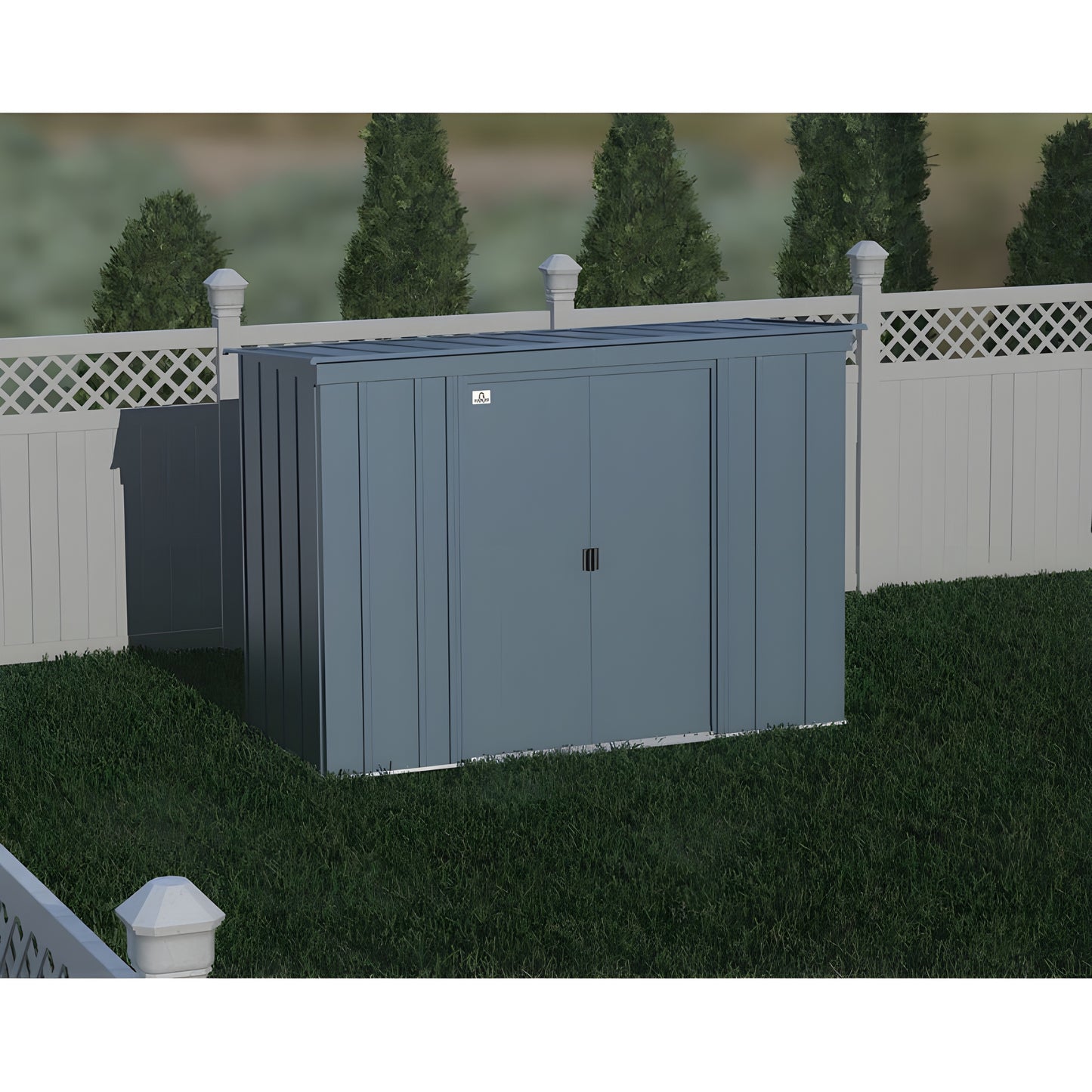 Arrow | Classic Steel Storage Shed, 8x4 ft., Blue Grey CLP84BG