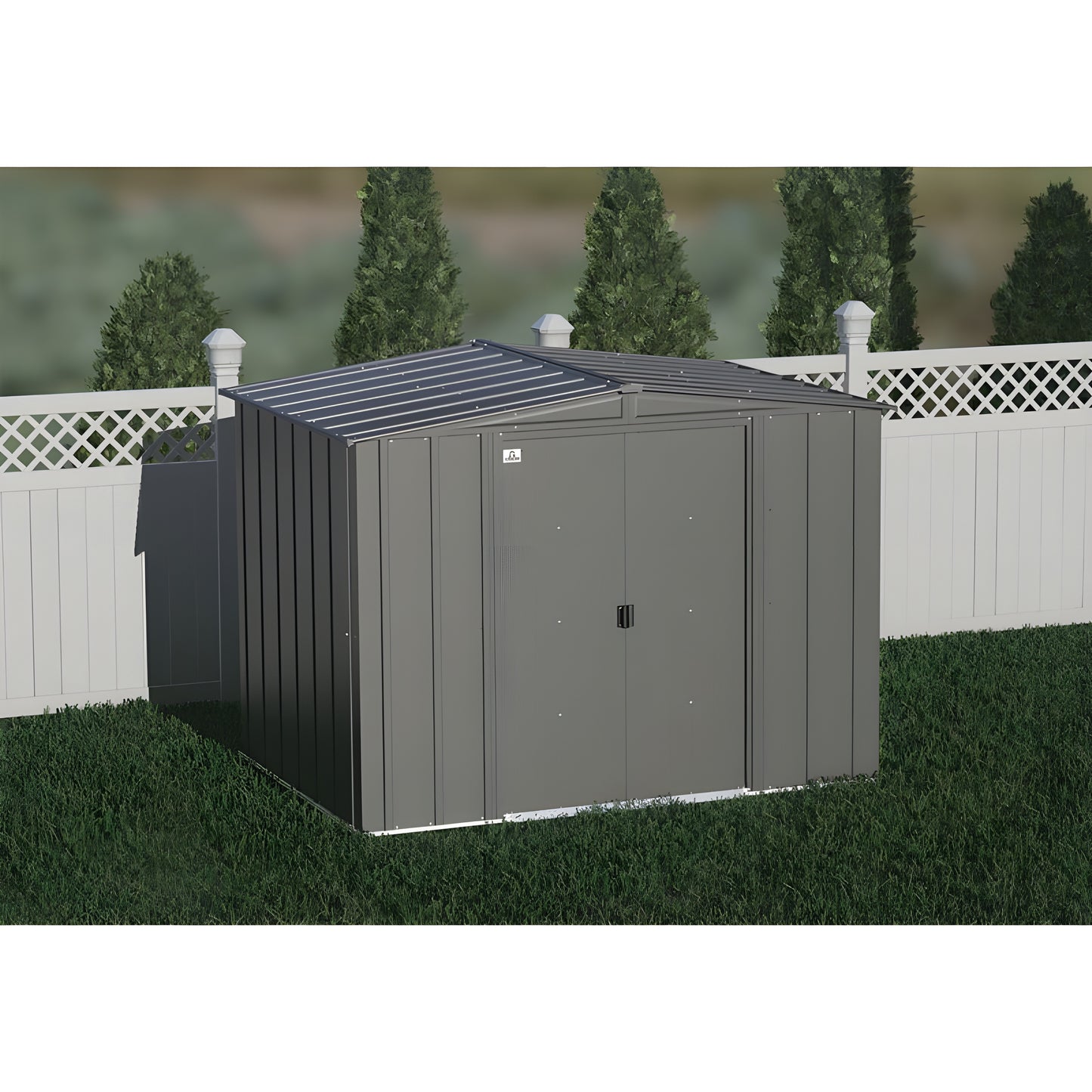 Arrow | Classic Steel Storage Shed, 8x6 ft., Charcoal CLG86CC-01