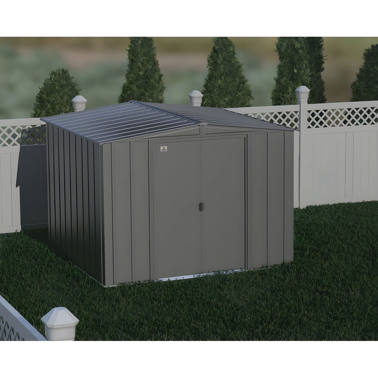 Arrow | Classic Steel Storage Shed, 8x8 ft., Charcoal CLG88CC