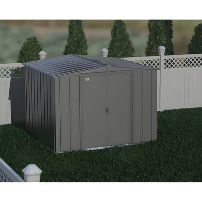 Arrow | Classic Steel Storage Shed, 8x8 ft., Charcoal CLG88CC