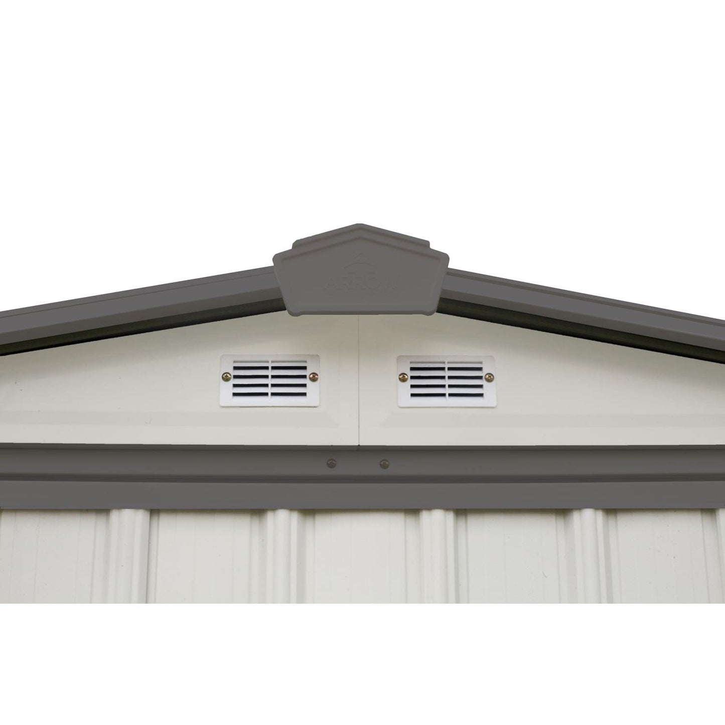 Arrow | EZEE Shed Steel Storage 6x5 ft. Galvanized Low Gable Cream with Charcoal Trim EZ6565LVCRCC