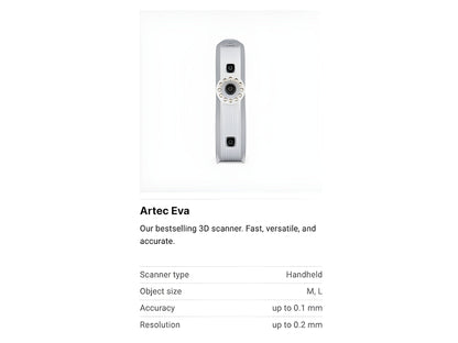 Artec Eva Upgrade from Eva Lite