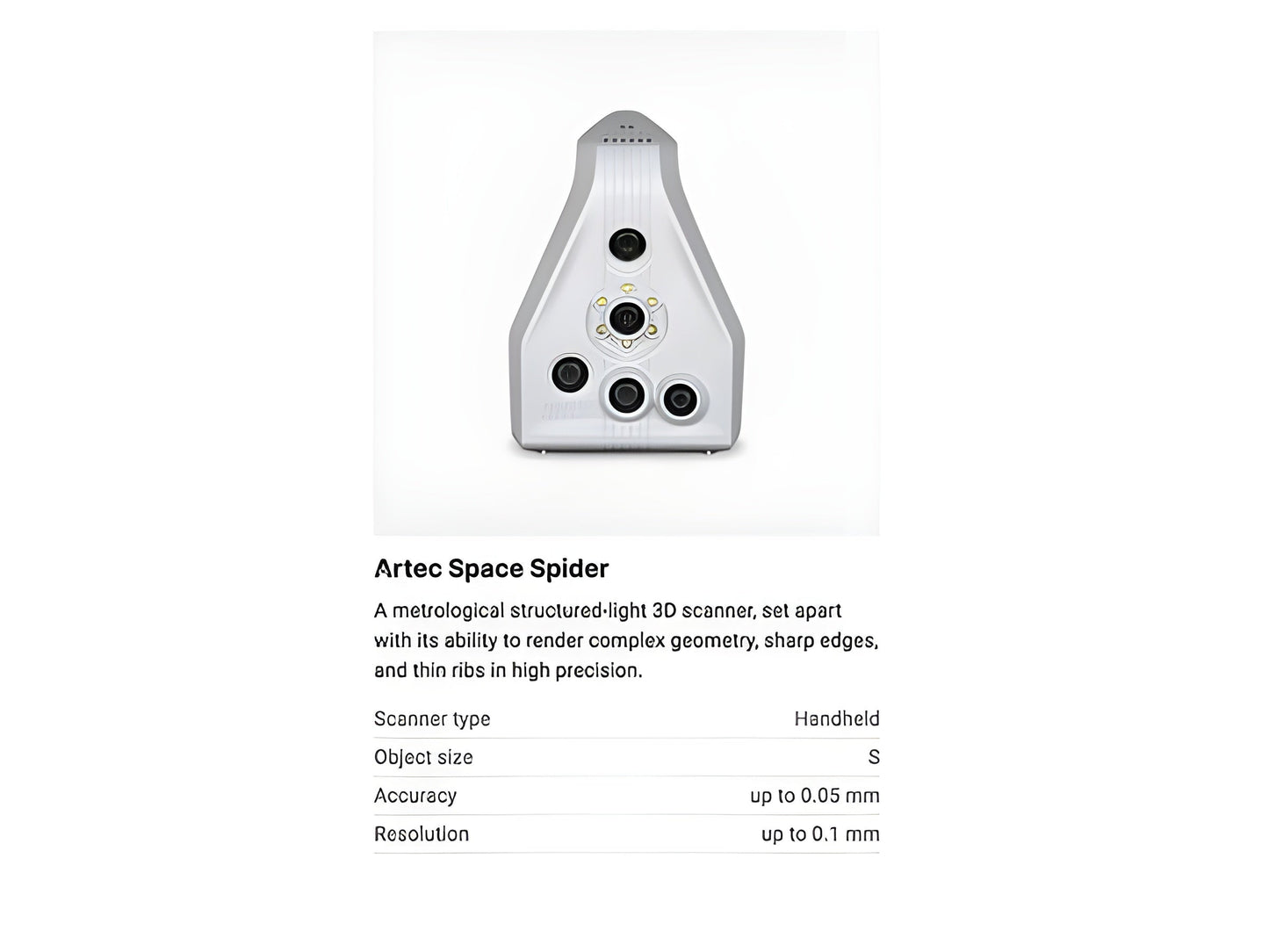 Artec Space Spider 3D Scanner (EDU)