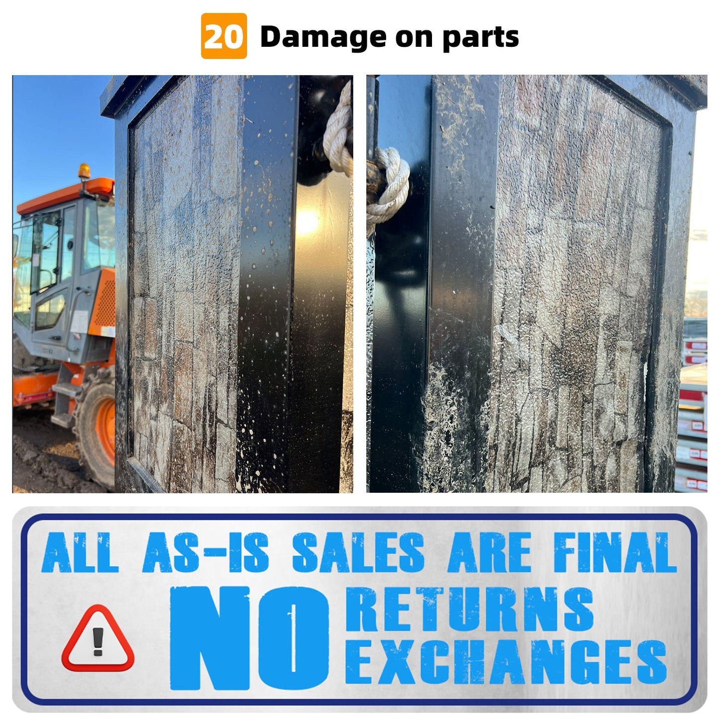 [AS-IS] 20ft Double Arc Wrought Steel Garden Gate with Post