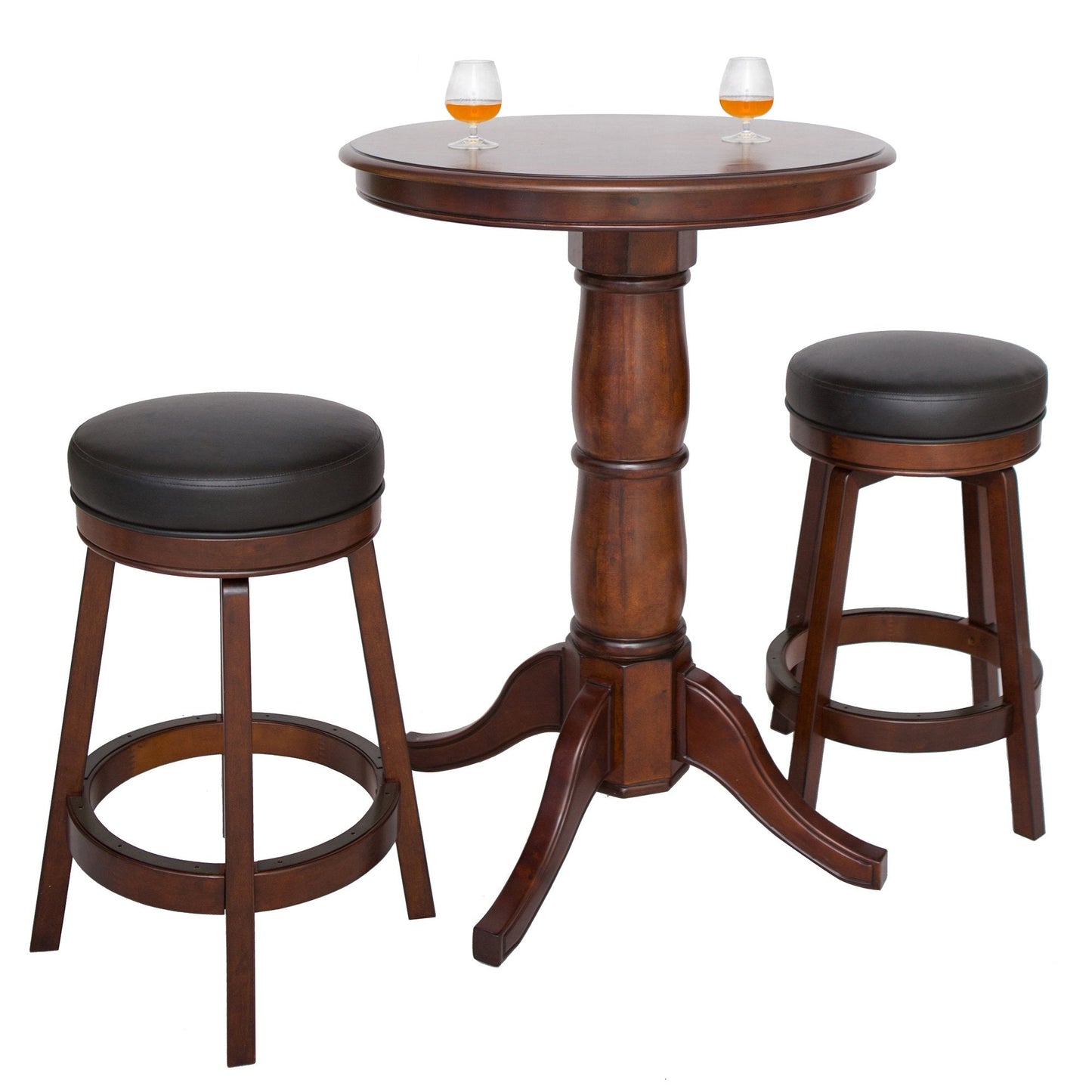 Hathaway Oxford Hardwood Walnut Finish 3 Piece Pub Table Set - BG2715W