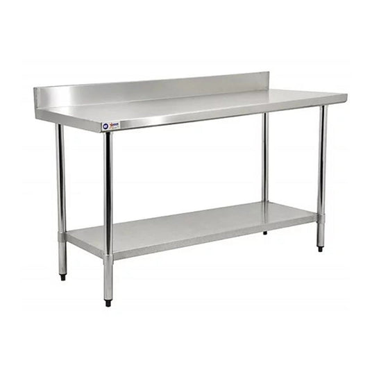 Chef AAA Commercial Work Table Stainless Steel Size 48"X30"X34" w/ 4" Backsplash - SSWT3048