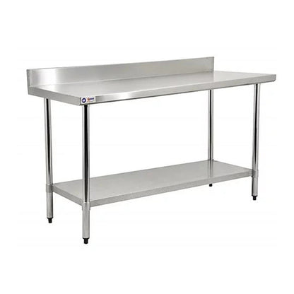 Chef AAA Commercial Work Table Stainless Steel Size 30"x30"x34" w/ 4" Backsplash - SSWT3030