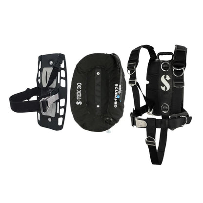 ScubaPro S-TEK Pro Back Plate / Wing Harness System for Single or Twin Tank Diving - BCD402 30LB