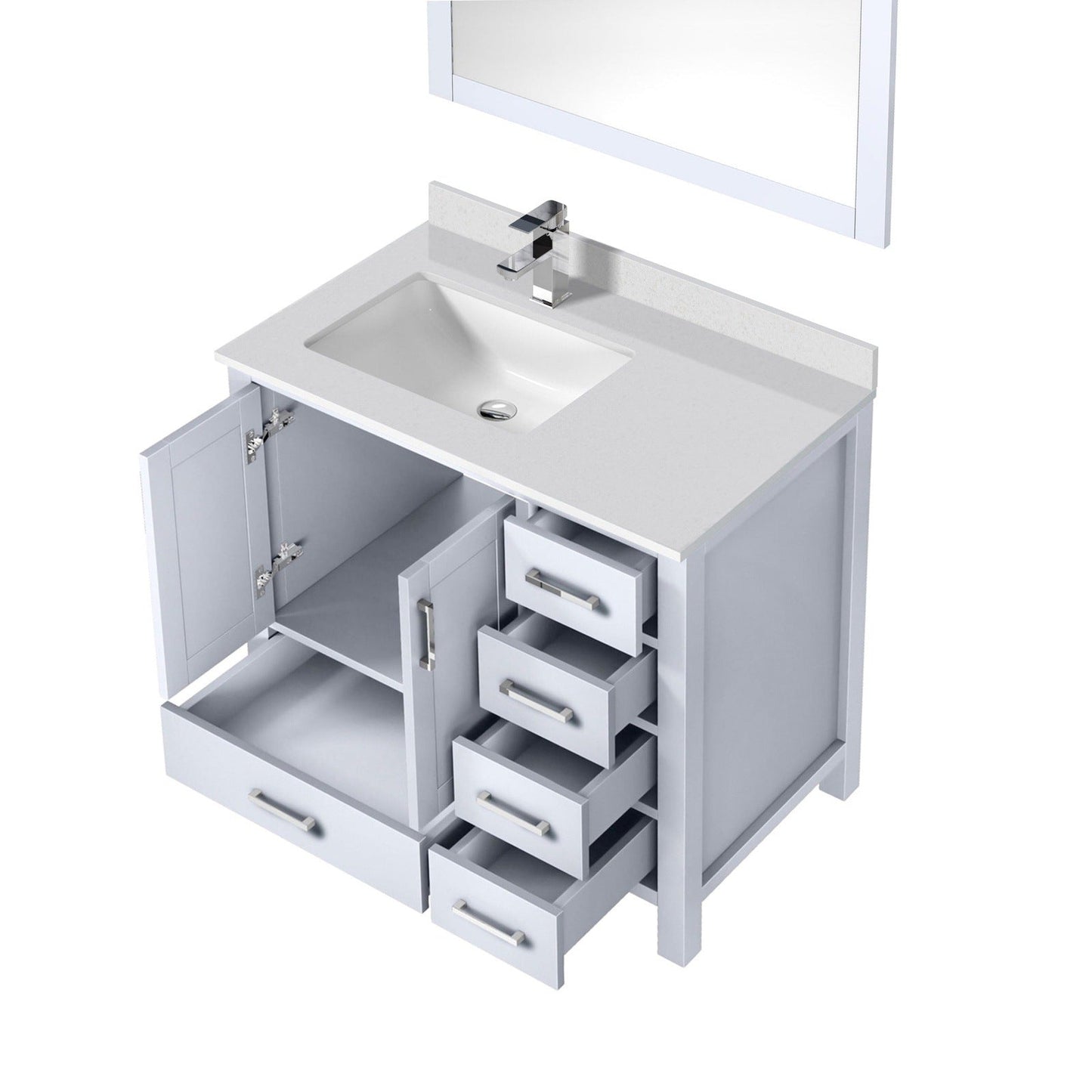 Jacques 36" x 22" Left Offset Bath Vanity - Backyard Provider