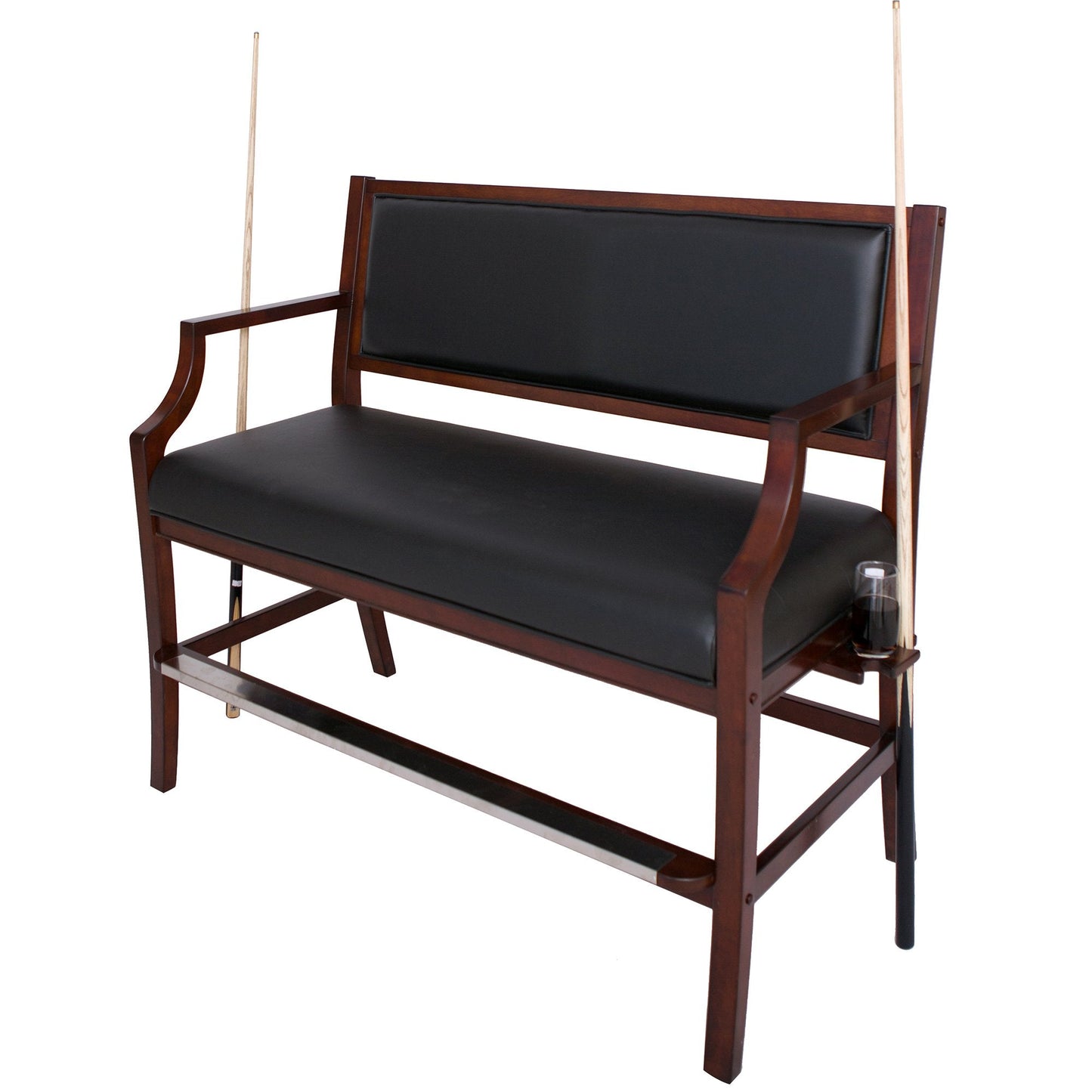Hathaway Hampton Club Walnut Finish Spectator Bench - BG2554W