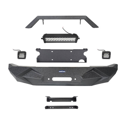Hooke Road Blade Master Front Bumper w/Winch Plate & Light Bar(07-18 Jeep Wrangler JK)