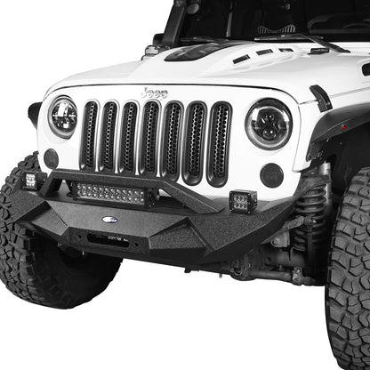 Hooke Road Blade Master Front Bumper w/Winch Plate & Light Bar(07-18 Jeep Wrangler JK)