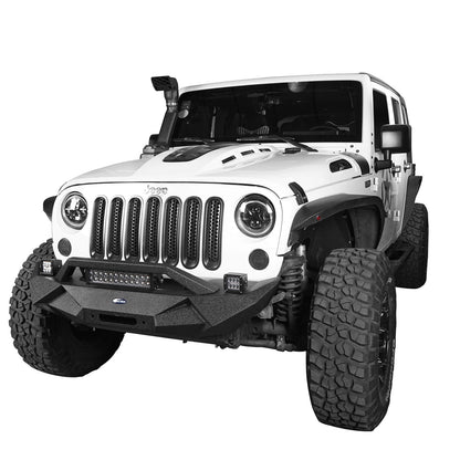 Hooke Road Blade Master Front Bumper w/Winch Plate & Light Bar(07-18 Jeep Wrangler JK)