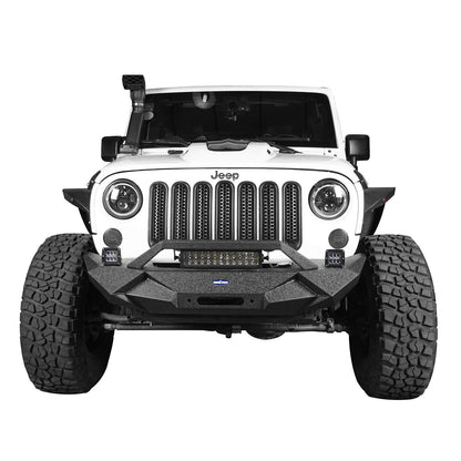 Hooke Road Blade Master Front Bumper w/Winch Plate & Light Bar(07-18 Jeep Wrangler JK)