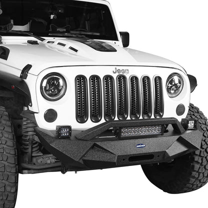 Hooke Road Blade Master Front Bumper w/Winch Plate & Light Bar(07-18 Jeep Wrangler JK)