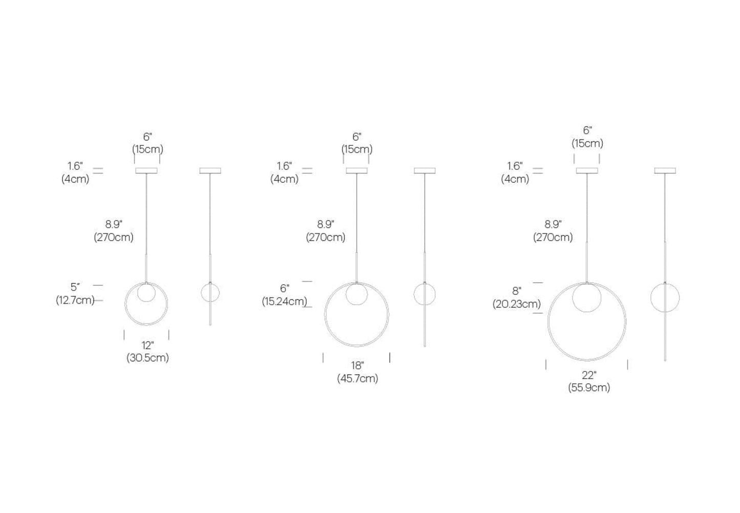Pablo Designs Bola Halo Pendant