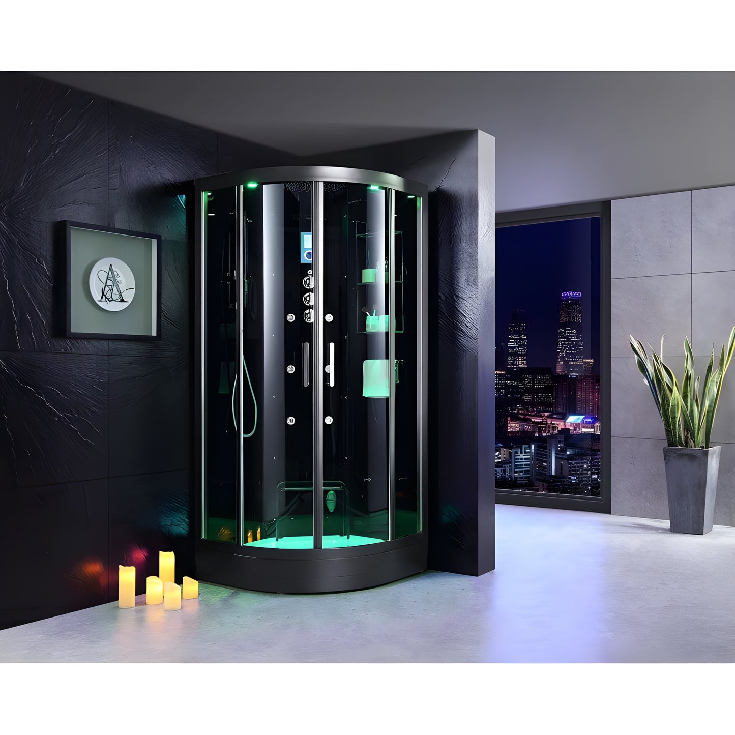 Sauna Hammam SHOWER CABIN HAMMAM ARCHIPEL QDR 90C BLACK - MK53016810