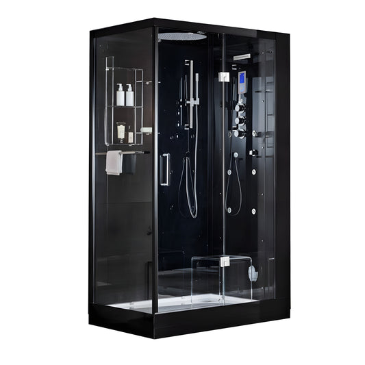 Sauna Hammam HAMMAM SHOWER CABIN DUO ARCHIPEL PRO 120D BLACK (120X85CM) - 2 PLACE