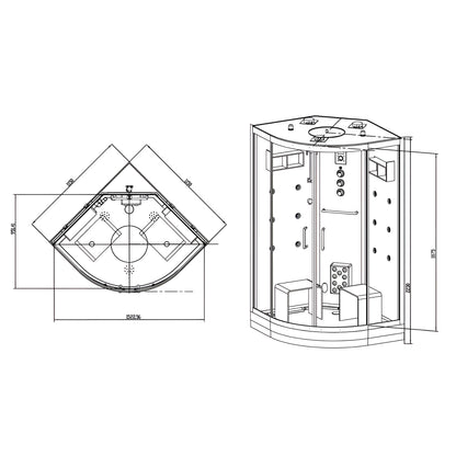 Sauna Hammam SHOWER CABIN HAMMAM DUO ARCHIPEL QDR 115C BLACK - MK53016813