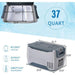 Car Fridge Portable Freezer Cooler with 12/24V DC Travel Refrigerator